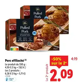 Lidl Chef Select Porc effiloché offre