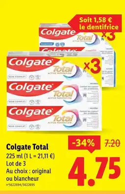 Lidl Colgate Colgate Total offre