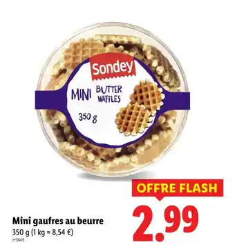 Lidl SONDEY Mini gaufres au beurre offre