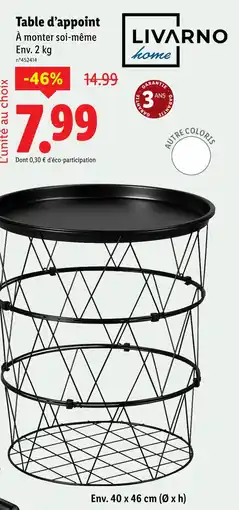 Lidl LIVARNO home Table d'appoint offre