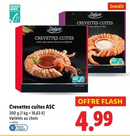 Lidl DELUXE Crevettes cuites asc offre
