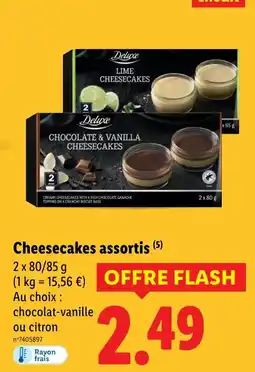 Lidl Deluxe Cheesecakes assortis offre