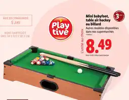 Lidl Playtive Mini babyfoot, table air hockey ou billard offre