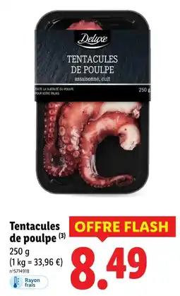 Lidl Deluxe Tentacules de poulpe assaisonné, cuit offre