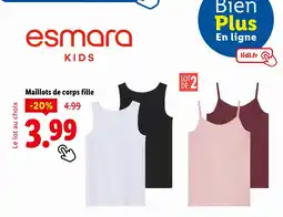 Lidl ESMARA Maillots de corps fille offre