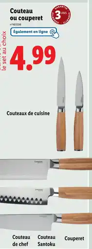 Lidl SILVER CREST Couteau ou couperet offre