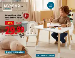 Lidl Livarno Ensemble de table et de chaises enfant offre