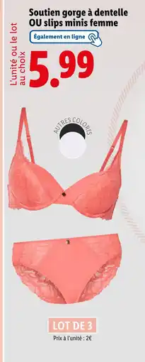 Lidl Soutien gorge à dentelle offre