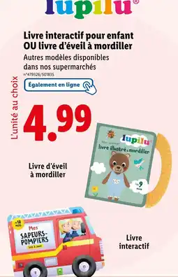 Lidl Lupilu Livre interactif pour enfant offre