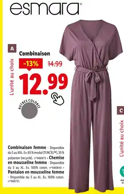 Lidl Esmara Combinaison femme offre