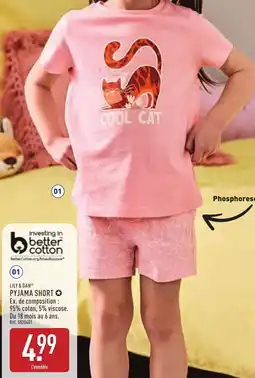 ALDI Lily & dan pyjama short offre