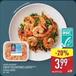 ALDI Golden seafood - crevettes entières cuites offre
