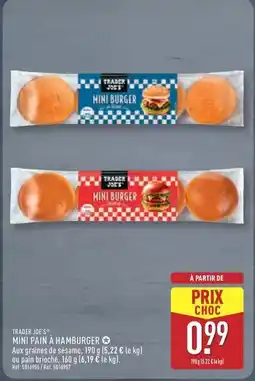 ALDI Trader joe's - mini pain a hamburger offre
