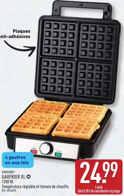 ALDI Ambiano gaufrier XL offre