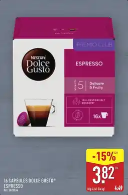 ALDI Nescafé - 16 capsules dolce gusto espresso offre
