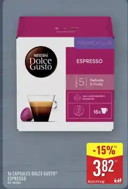 ALDI Nescafé - 16 capsules dolce gusto espresso offre