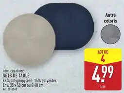 ALDI Home creation - sets de table offre