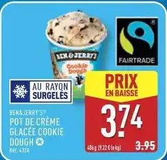 ALDI Ben & jerry's - pot de creme glacee cookie dough offre