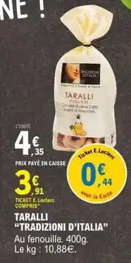 E.Leclerc E.leclerc - taralli tradizioni d'italia offre