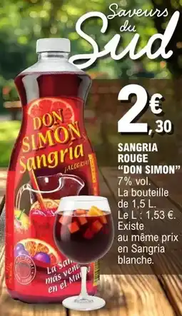 E.Leclerc Simon - sangria rouge offre