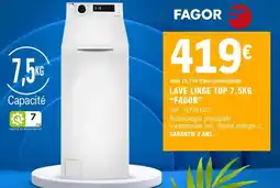 E.Leclerc Fagor - lave linge top 7.5kg offre