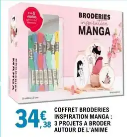 E.Leclerc Coffret broderies inspiration manga: 3 projets a broder autour de l'anime offre