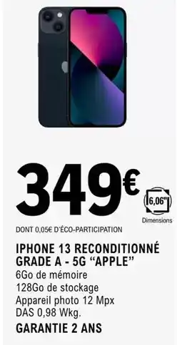 E.Leclerc Apple - iphone 13 reconditionne grade a - 5g offre