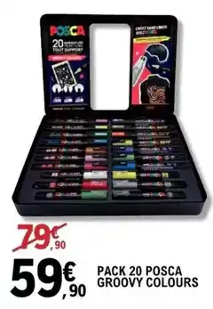 E.Leclerc Posca - pack 20 groovy colours offre