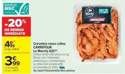 Cora x Carrefour Carrefour - crevettes roses cuites offre
