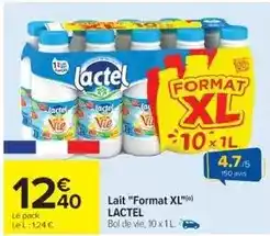 Cora x Carrefour Lactel - lait format xl offre
