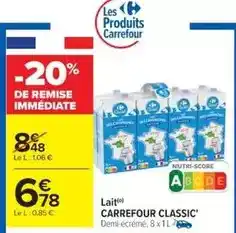 Cora x Carrefour Carrefour - lait classic' offre