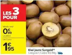 Cora x Carrefour Kiwi jaune sungold offre