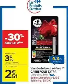 Cora x Carrefour Carrefour - viande de boeuf séchée offre