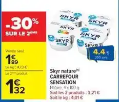 Cora x Carrefour Carrefour - skyr nature sensation offre