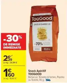Cora x Carrefour Toogood - snack apéritif offre