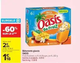 Cora x Carrefour Oasis - batonnets glacés offre