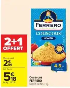 Cora x Carrefour Ferrero rocher - couscous offre