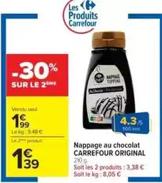 Cora x Carrefour Carrefour - original nappage au chocolat offre