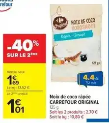 Cora x Carrefour Carrefour - original noix de coco râpée offre