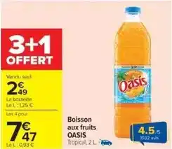 Cora x Carrefour Oasis - boisson aux fruits offre