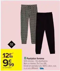 Cora x Carrefour Tex - pantalon femme offre