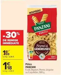 Cora x Carrefour Panzani - pâtes offre
