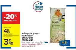 Cora x Carrefour Carrefour - mélange de graines pour oiseaux offre