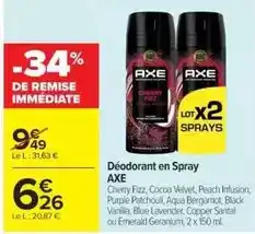 Cora x Carrefour Axe - déodorant en spray offre