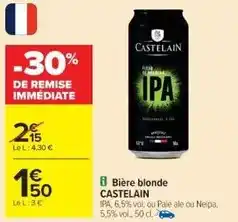 Cora x Carrefour Bière blonde offre