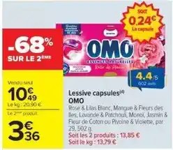 Cora x Carrefour Omo - lessive capsules offre