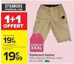 Cora x Carrefour Pantacourt homme offre