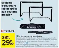 Cora x Carrefour Toplife - set de deux buts de foot pliables offre