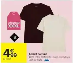 Cora x Carrefour Tex - t-shirt homme offre