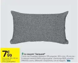 Cora x Carrefour Le coussin jacquard offre